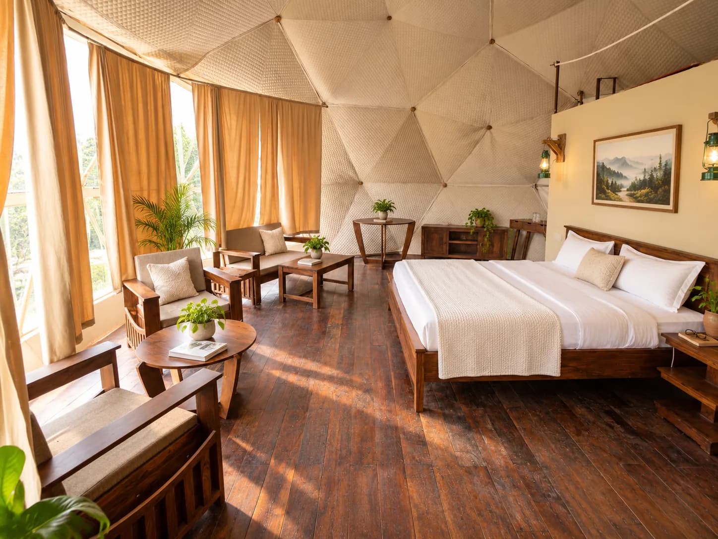 Mushroom Tent Cottage (Whispering Fungi) bedroom interior