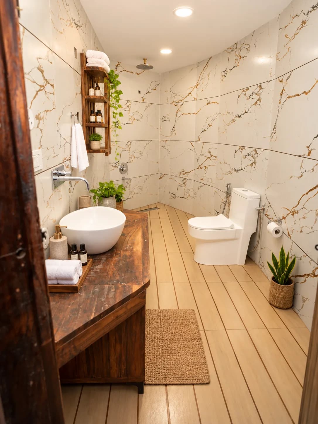 Mushroom Tent Cottage (Whispering Fungi) bathroom