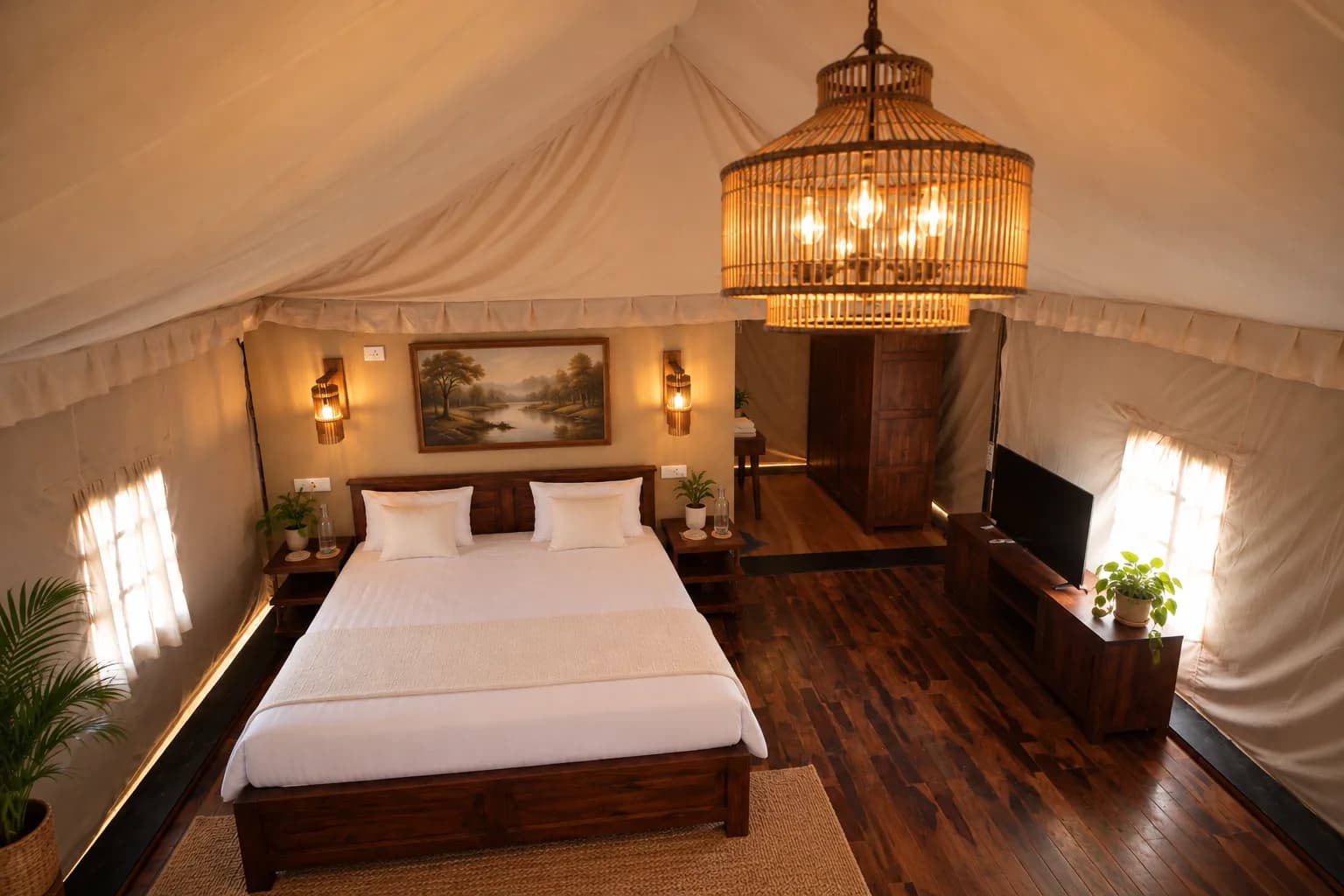 Safari Tent Cottage (Leopard Lair) bedroom interior