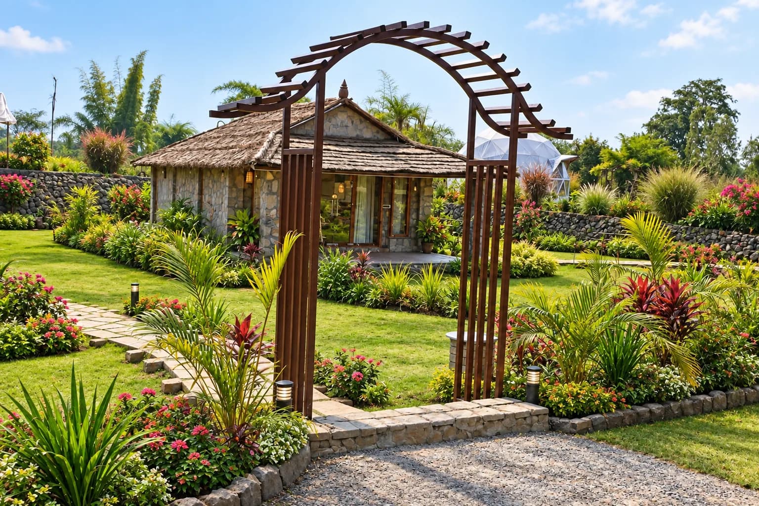 Singlex Cottage (Tiger's Heaven) and garden surroundings